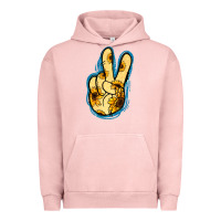 Pigment Salmon Yellow Glitter Sunflower Peace Sign Urban Hoodie - Jasminsmagicworld