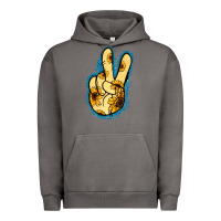 Pigment Tornado Yellow Glitter Sunflower Peace Sign Urban Hoodie - Jasminsmagicworld