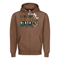 Chestnut i like my coffee black like my soul Zipper Hoodie - Jasminsmagicworld