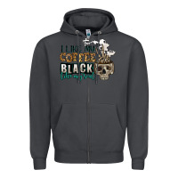 Smoke i like my coffee black like my soul Zipper Hoodie - Jasminsmagicworld