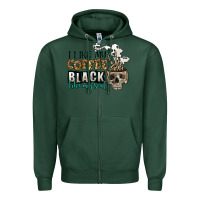 Sports Green i like my coffee black like my soul Zipper Hoodie - Jasminsmagicworld