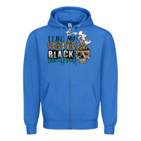 True Royal i like my coffee black like my soul Zipper Hoodie - Jasminsmagicworld