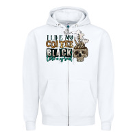 I Like My Coffee Black Like My Soul Zipper Hoodie | Teevron