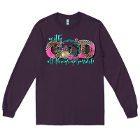 Plum with god all things are possible race Long Sleeve Tee - AdoDesignShop