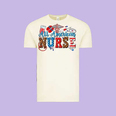 All American Nurse Vintage Tee Designed By Texasbilliewilder