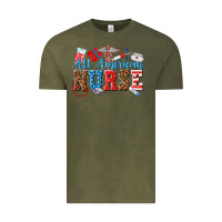 Vintage Olive all american nurse Vintage Tee - texasbilliewilder