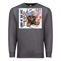 Charcoal Heather land of the free Premium Sweatshirt - MaliasSmallBusiness