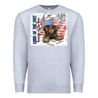 Heather Grey land of the free Premium Sweatshirt - MaliasSmallBusiness