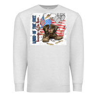 Oatmeal Heather land of the free Premium Sweatshirt - MaliasSmallBusiness