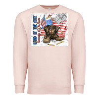 Pale Pink land of the free Premium Sweatshirt - MaliasSmallBusiness