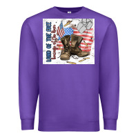 Purple land of the free Premium Sweatshirt - MaliasSmallBusiness