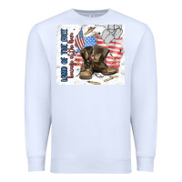 White land of the free Premium Sweatshirt - MaliasSmallBusiness
