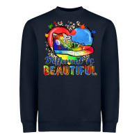 Navy different is beautiful Heavyweight Sweatshirt - Zillion Design Studio