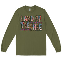 Army Green land of the free Long Sleeve Tee - RacoonDesign
