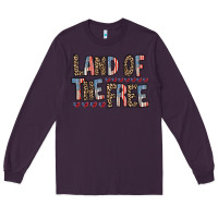 Plum land of the free Long Sleeve Tee - RacoonDesign