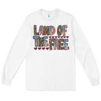 White land of the free Long Sleeve Tee - RacoonDesign