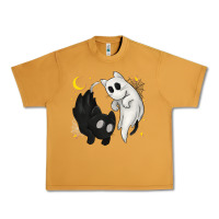 Peanut Butter Ghost Cats with Balance Halloween Urban Heavy Tee - texasbilliewilder