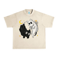 Sandshell Ghost Cats with Balance Halloween Urban Heavy Tee - texasbilliewilder