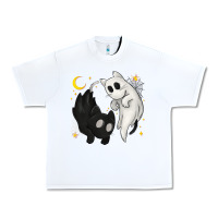 White Ghost Cats with Balance Halloween Urban Heavy Tee - texasbilliewilder