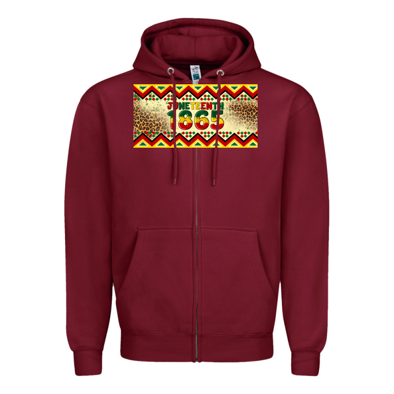 Juneteenth 1865 Leopard Licence Plate Template Zipper Hoodie by Artiststas | Teevron