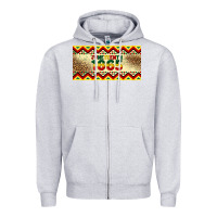 Heather Grey juneteenth 1865 leopard licence plate template Zipper Hoodie - Artiststas