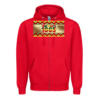 Red juneteenth 1865 leopard licence plate template Zipper Hoodie - Artiststas