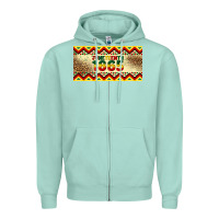 Seafoam juneteenth 1865 leopard licence plate template Zipper Hoodie - Artiststas
