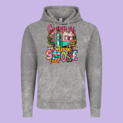 Vintage Hoodie campers have smore fun