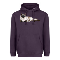 Plum siamese Heavyweight Hoodie - LillyAllenDesigns