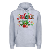 Heather Grey jingle balls Premium Hoodie - MaliasSmallBusiness