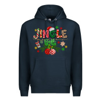 Navy jingle balls Premium Hoodie - MaliasSmallBusiness
