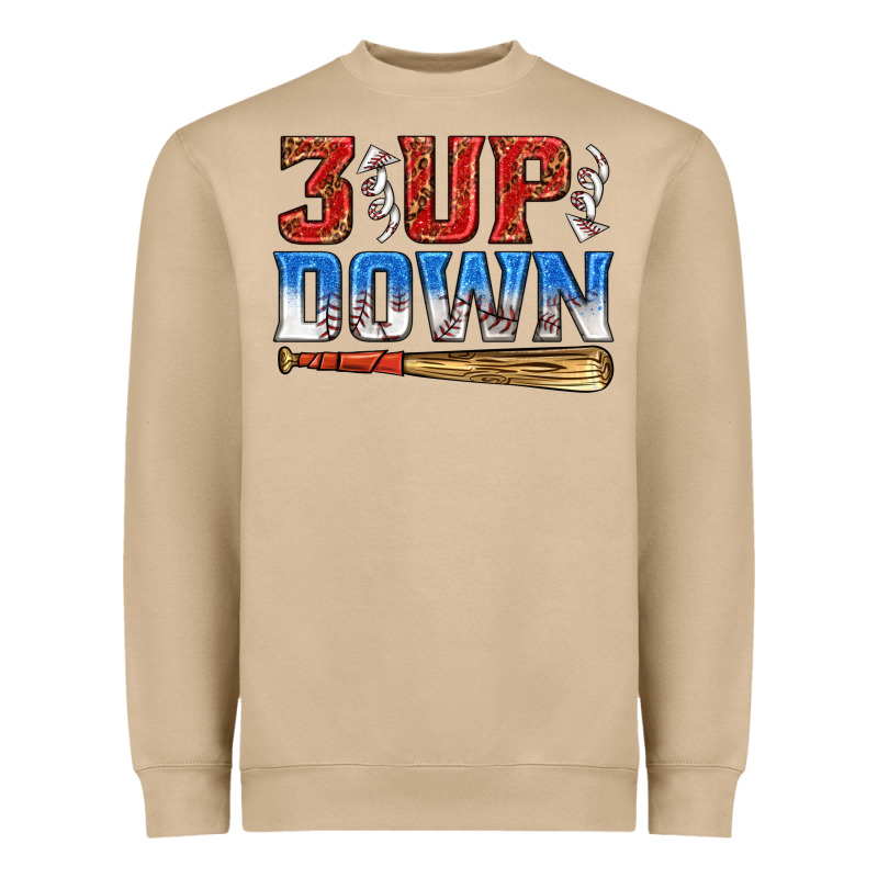 3 Up 3 Down Baseball Heavyweight Sweatshirt by texasbilliewilder | Teevron