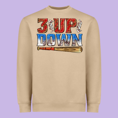Heavyweight Sweatshirt 3 up 3 down baseball
