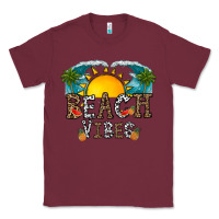Burgundy beach vibes Classic Tee - CowhideDigitalArt