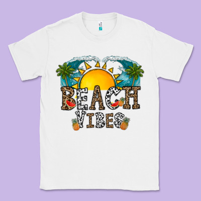 Beach Vibes Classic Tee Designed By Cowhidedigitalart