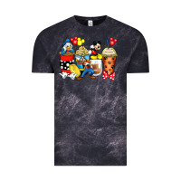 Cloud Black cartoon characters coffee cups Vintage Tee - Zillion Design Studio