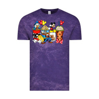 Cloud Purple cartoon characters coffee cups Vintage Tee - Zillion Design Studio