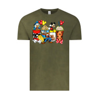Vintage Olive cartoon characters coffee cups Vintage Tee - Zillion Design Studio