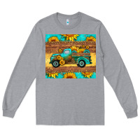 Heather Grey farm truck tumbler Long Sleeve Tee - HRA Design Shop