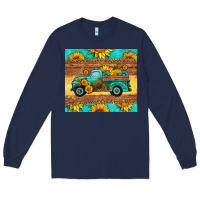 Navy farm truck tumbler Long Sleeve Tee - HRA Design Shop