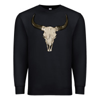 Black cow skul Premium Sweatshirt - MaliasSmallBusiness