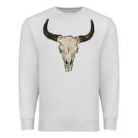 Dove Grey cow skul Premium Sweatshirt - MaliasSmallBusiness