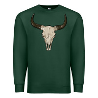 Sports Green cow skul Premium Sweatshirt - MaliasSmallBusiness