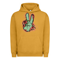 Pigment Peanut Butter Green Glitter Floral Peace Sign Urban Hoodie - Jasminsmagicworld