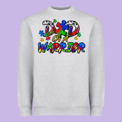 Dad Of A Warrior Heavyweight Sweatshirt Designed By Zillion Design Studio