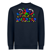 Navy dad of a warrior Heavyweight Sweatshirt - Zillion Design Studio