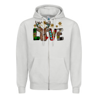 Dove Grey love christmas Zipper Hoodie - JahusDesignShop