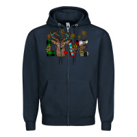 Navy love christmas Zipper Hoodie - JahusDesignShop