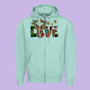 Love Christmas Zipper Hoodie Designed By Jahusdesignshop