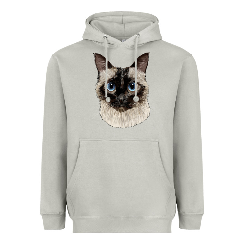 Siamese Face Heavyweight Hoodie by LillyAllenDesigns | Teevron